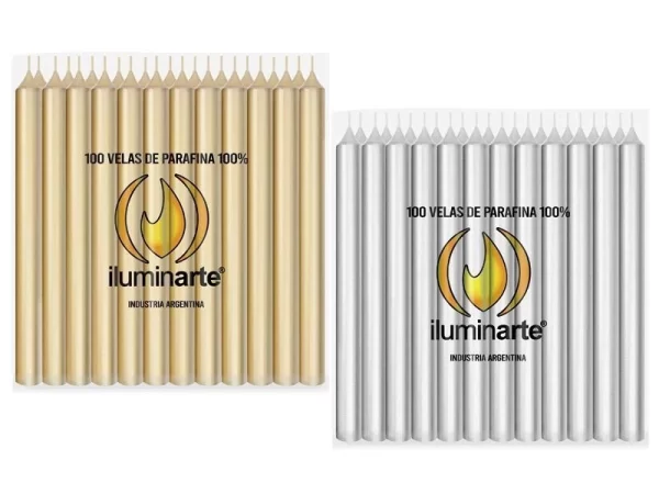 ghshafg VELAS LARGAS ORO/PLATA X1u