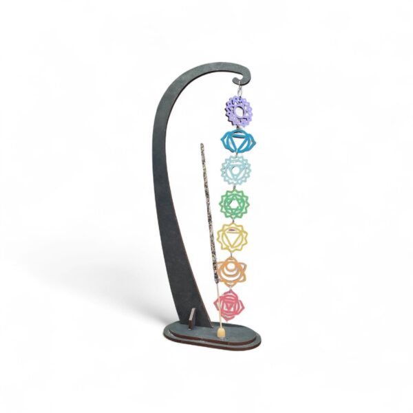 PORTA SAHUMERIO 7 CHAKRAS CON COLGANTE