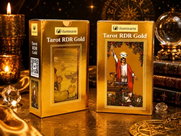 jkui Tarot RDR Gold con Cartas Doradas