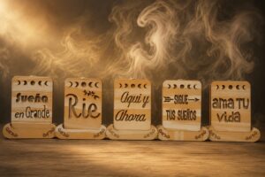CASCADA DE HUMO MDF CON FRASES